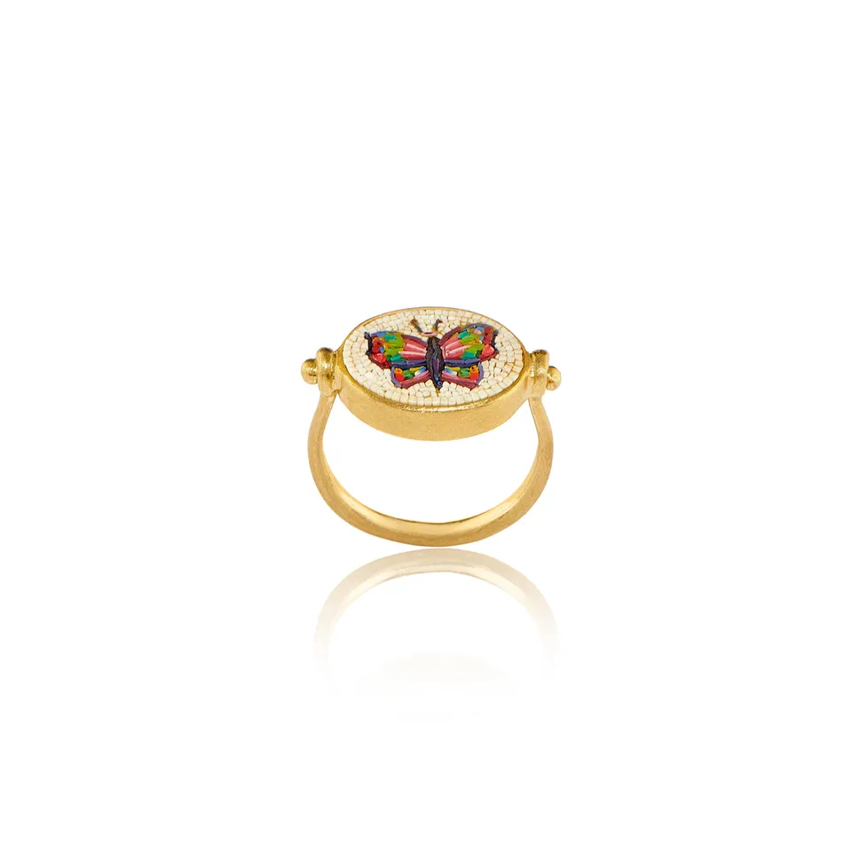 Le Sibille Anelli Ottavia Ring anello oro mosaico romano