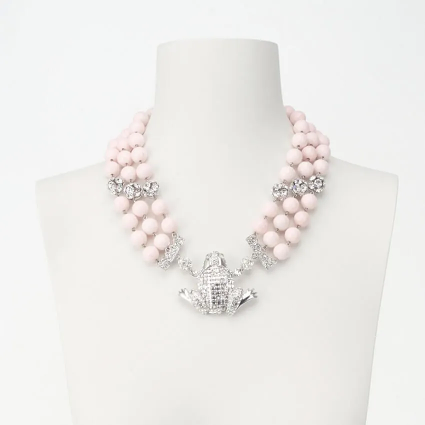 Chic Ad Hoc Collana girocollo rana argento rosa
