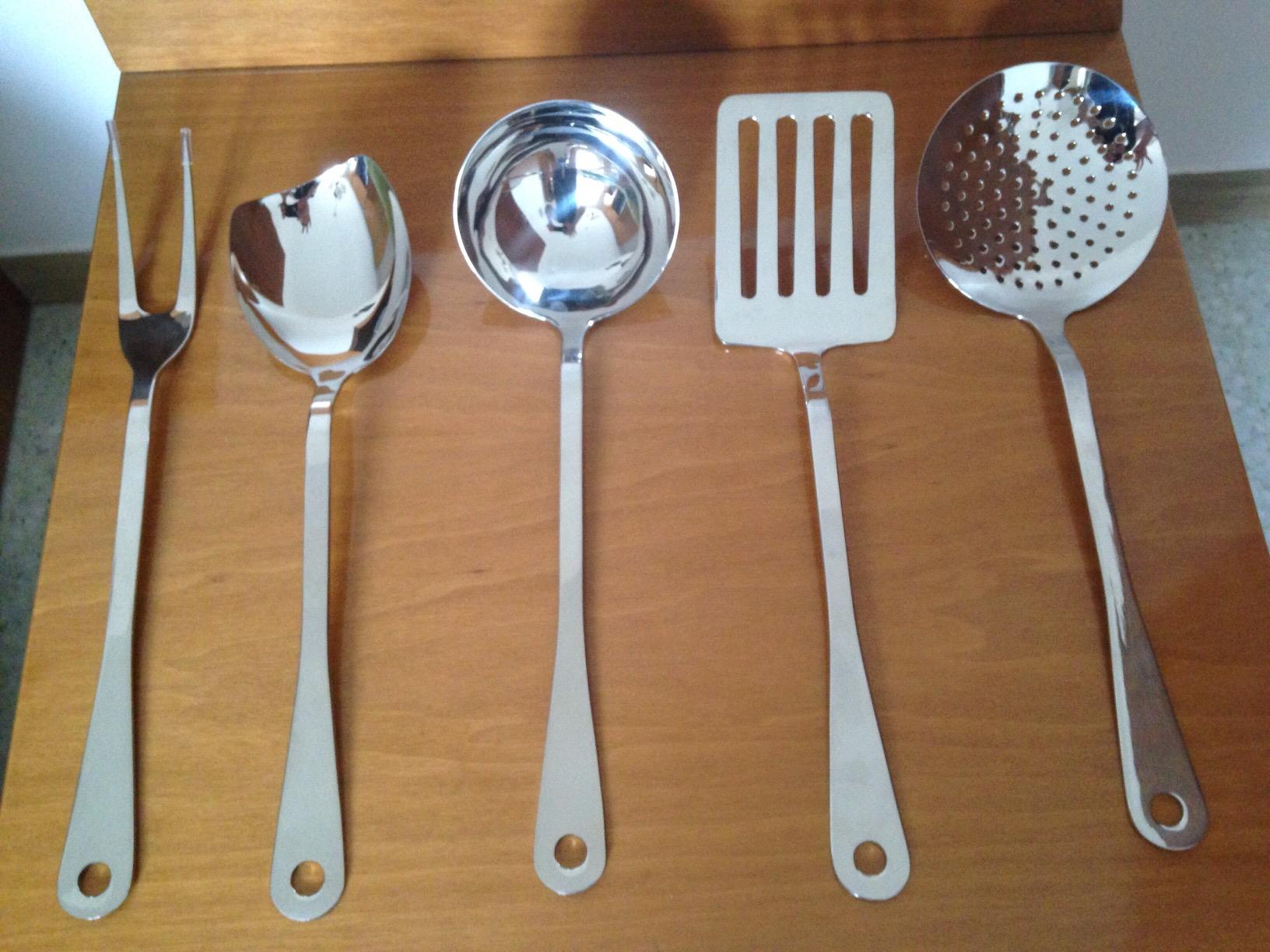 Alessi AJM19S5 set mestoli cucina 5 pezzi acciaio 18/10