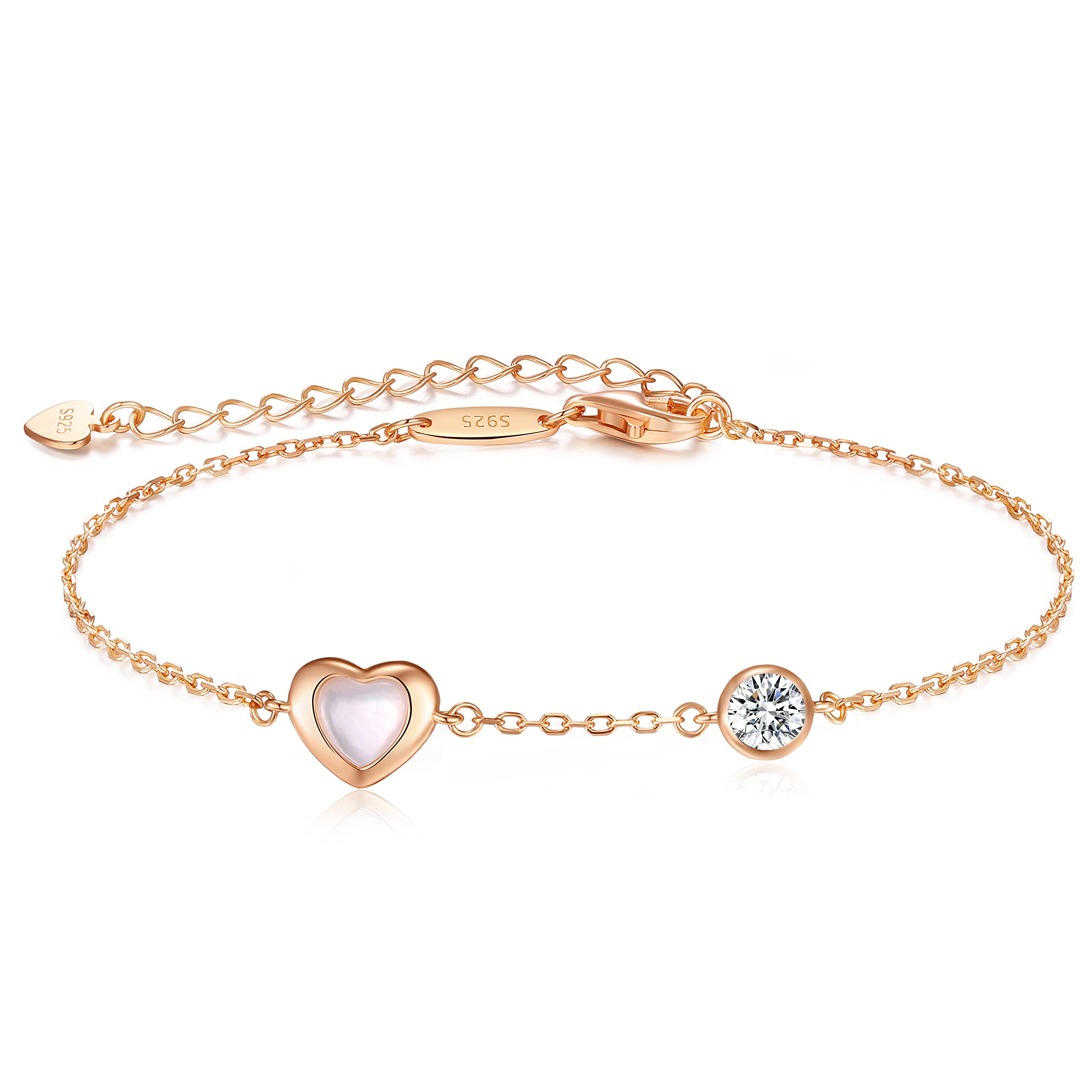 LOUISA SECRET Bracelets bracciale argento oro rosa cuore