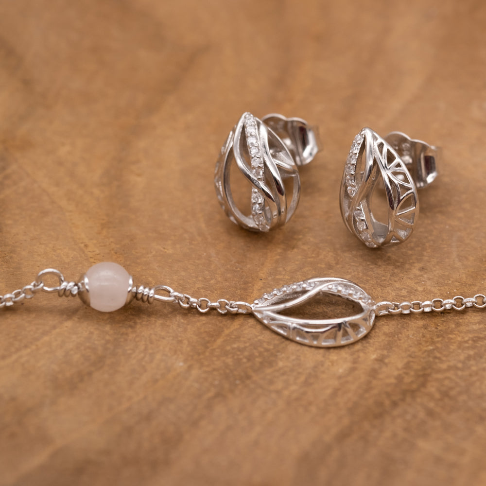 Engelsrufer Himmelsträne Bracciale Argento 925 Quarzo Rosa