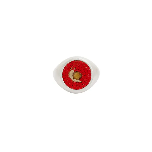 Le Sibille Lumaca anello argento 925 regolabile 18x20