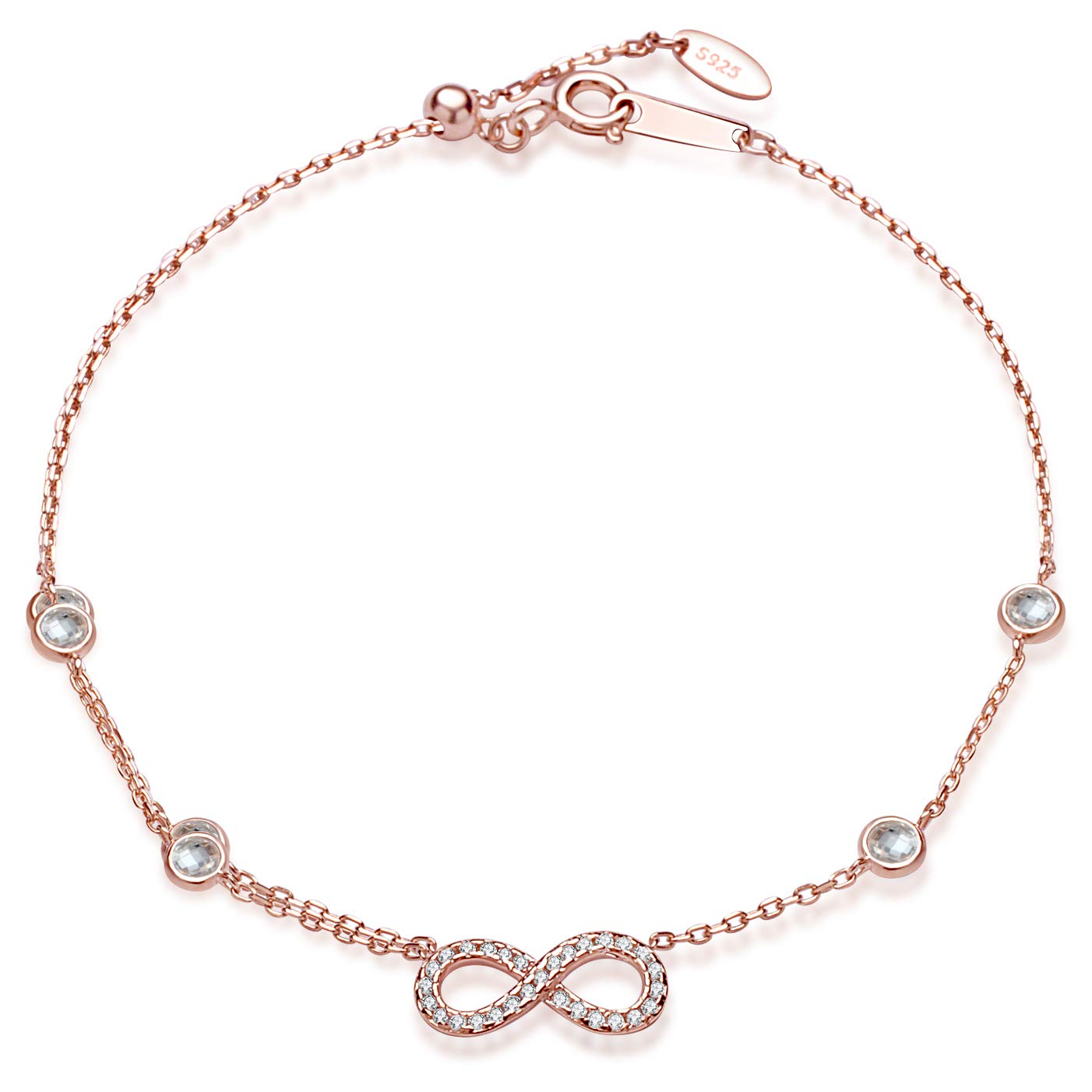 INFINIONLY Fashion Bracciale Infinito Multicolor Argento 925