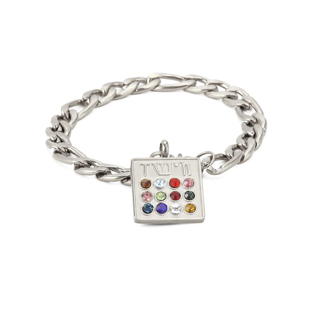 Eueavan Bracelets Bracciale 12 Tribù Ebraico Oro Amuleto Israele
