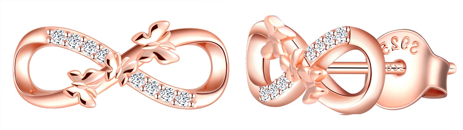 INFINIONLY Fashion Collana argento 925 infinito farfalla