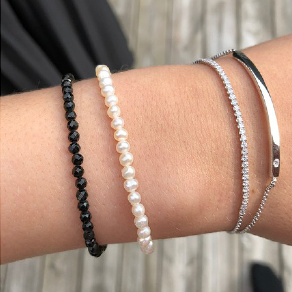 Engelsrufer Bracciale Argento 925 Perle Acqua Dolce Bianco