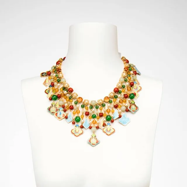 Chic Ad Hoc Collane Cascata smalto collana multicolor