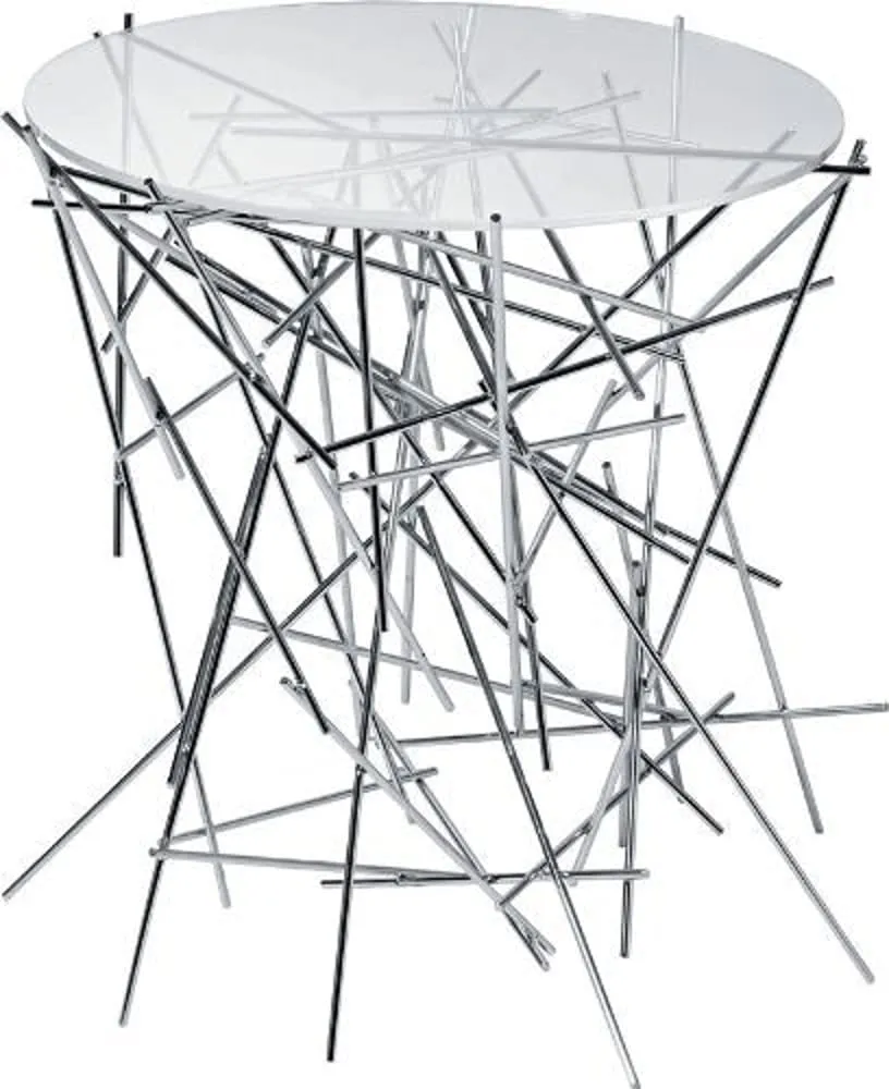 Alessi Blow Up FC09 tavolino vetro acciaio Campana