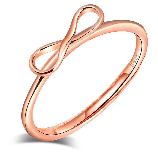 INFINIONLY Fashion Rings anello infinito argento 925 misura regolabile