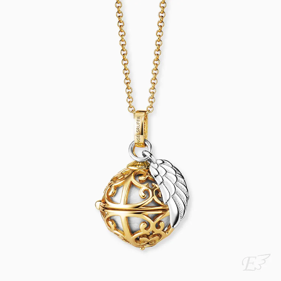 Engelsrufer Collana Argento Oro Chiama Angeli Bianco XS