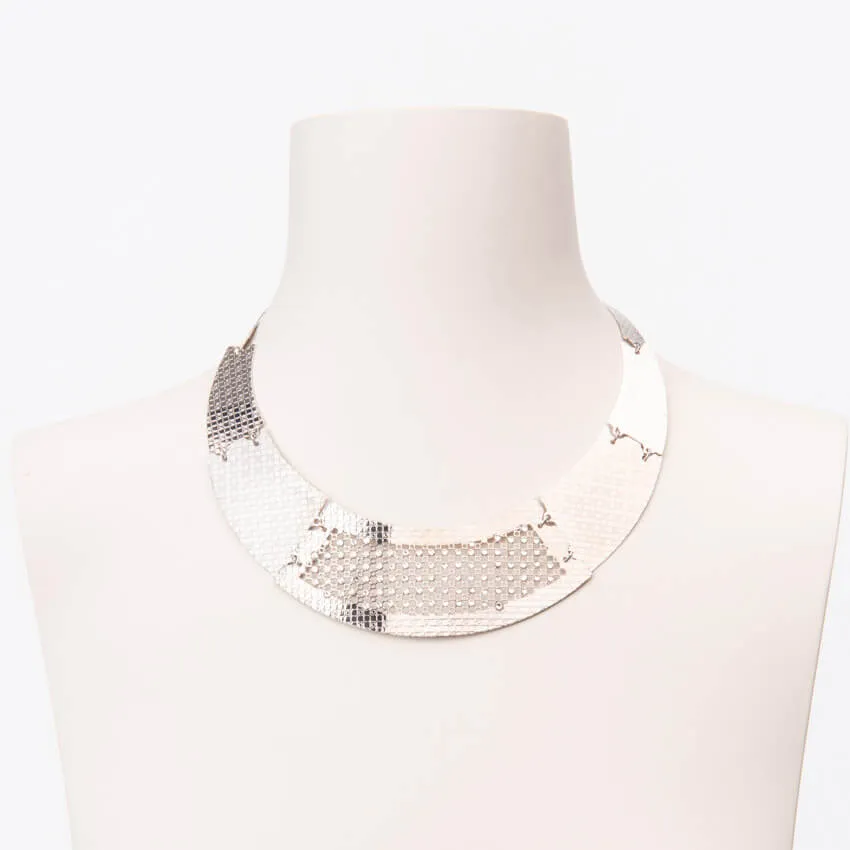 Chic Ad Hoc Collane girocollo semirigida argento e crystal