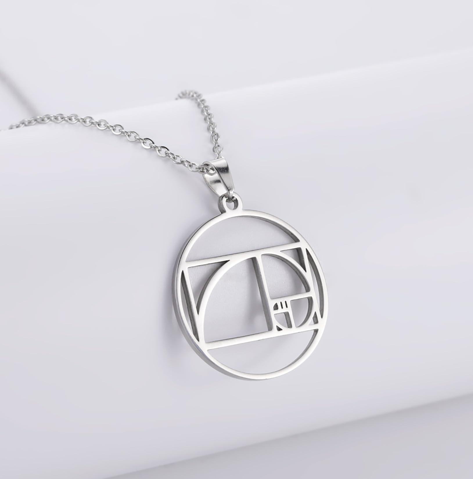 Eueavan Necklaces collana Fibonacci argento spirale aurea