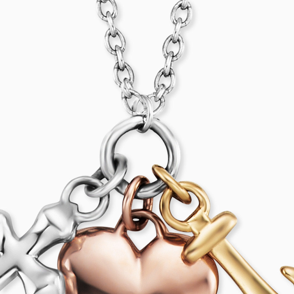 Engelsrufer Tricolor Collana Argento Fede Amore Speranza