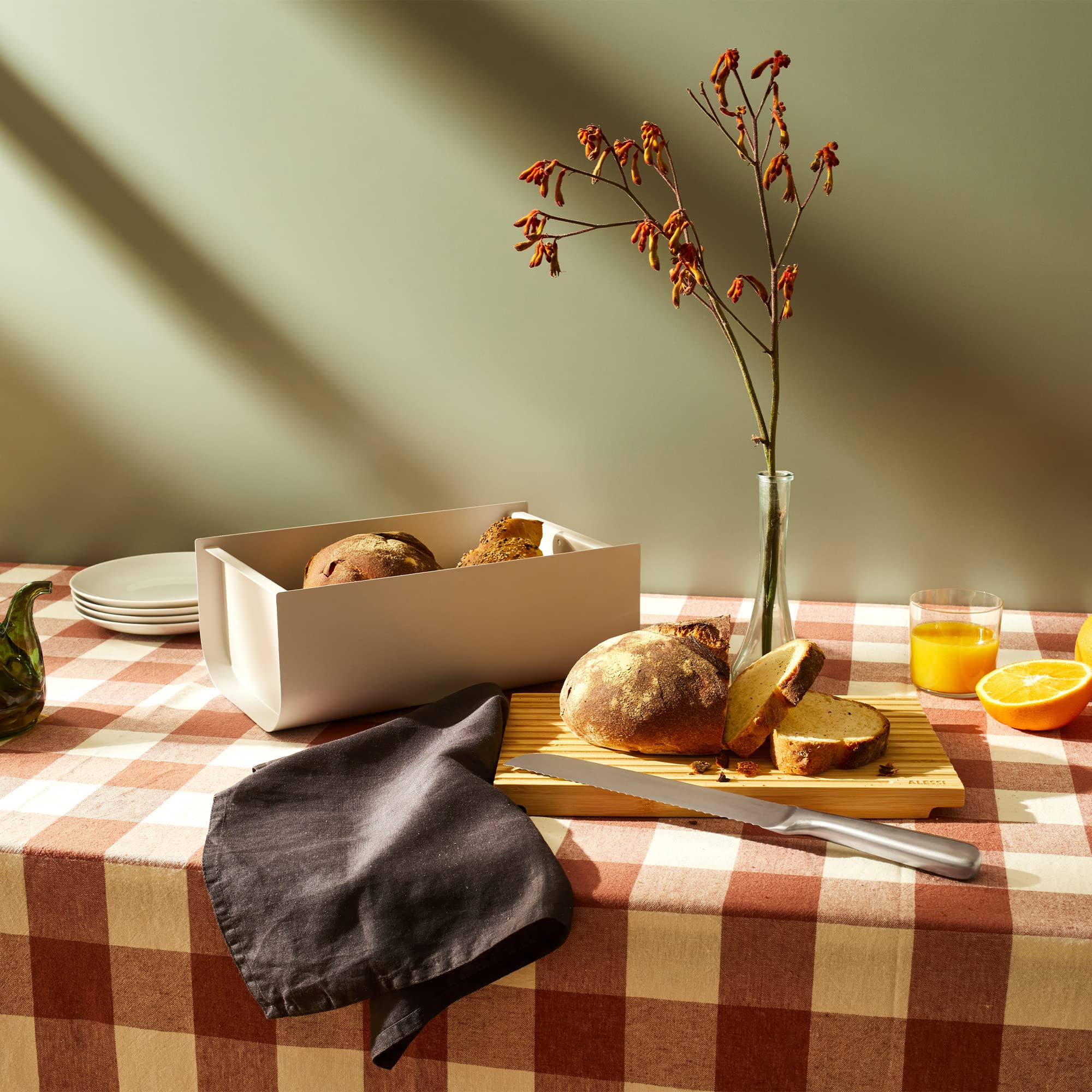 ALESSI DOMENICO Mattina BG03 R Cassetta pane rosso bambù