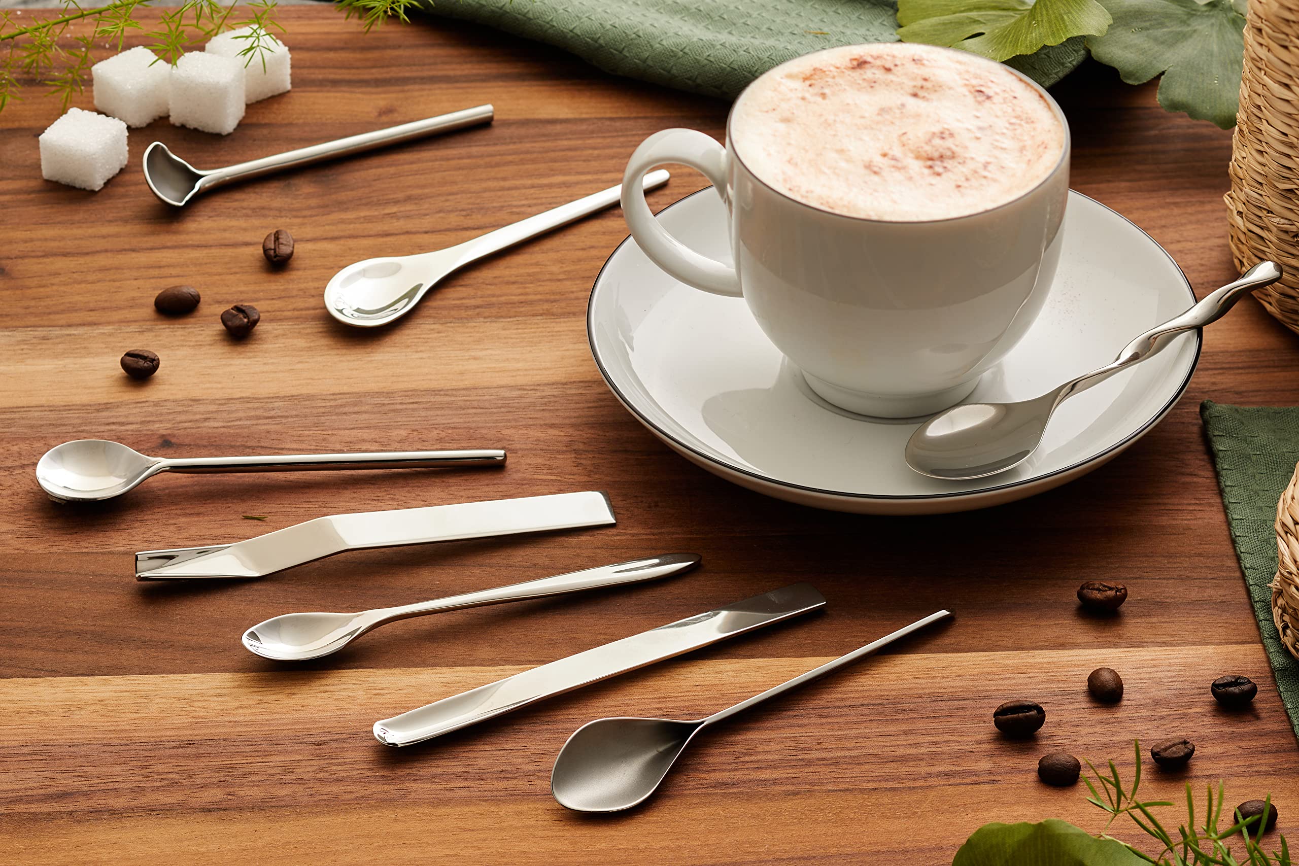 Alessi MSPOONSET Set 8 Cucchiaini Caffè Acciaio 18/10