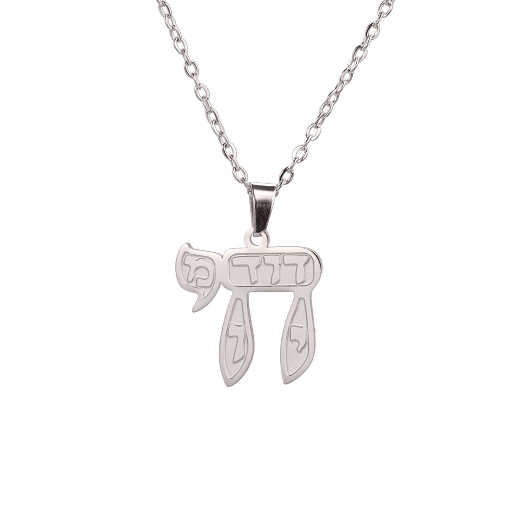 EUEAVAN Necklaces collana chai argento donna simbolo vita
