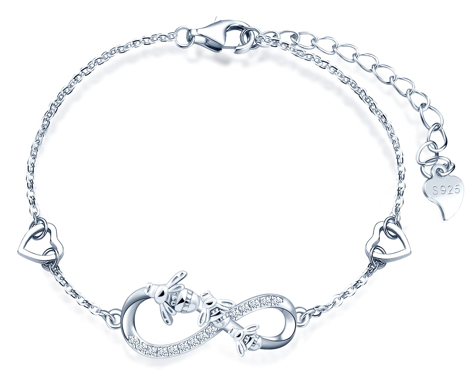 INFINIONLY Collana Infinito Ape Argento 925 con Zircone
