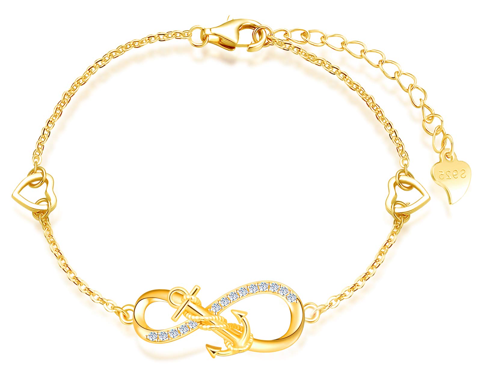 INFINIONLY Fashion Bracelets C-stella bracciale oro ancora stella