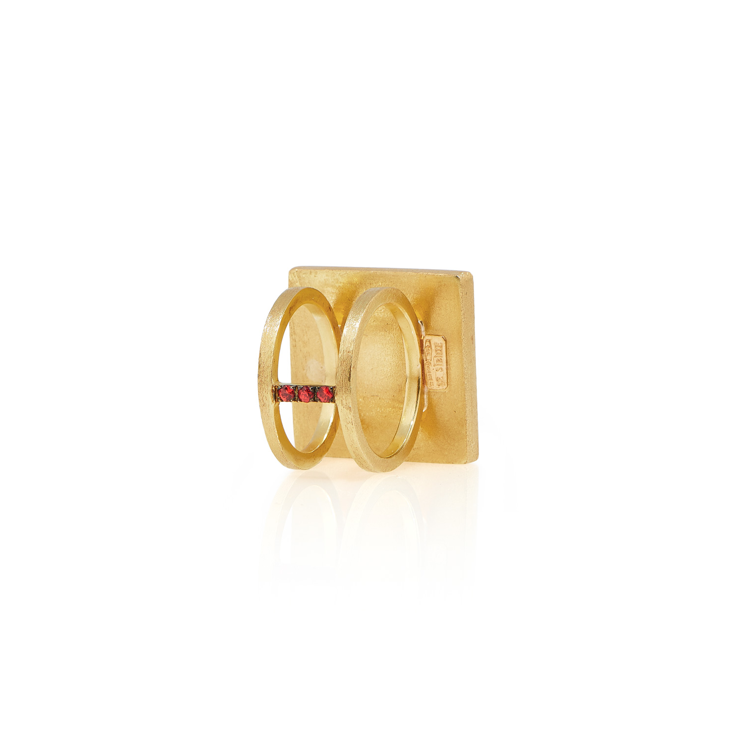 Le Sibille Frida Anello anello oro corallo zaffiri