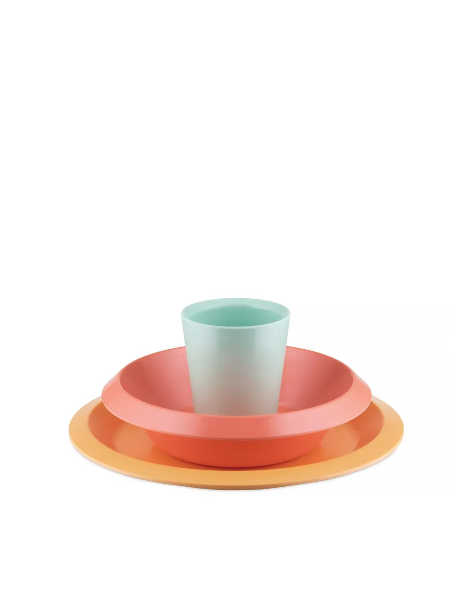 Alessi Giro Kids UNS05S1 set tavola melammina colorato 3 pezzi