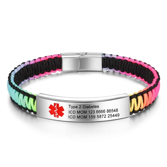 Jessemade Gioielli braccialetto acciaio personalizzato SOS
