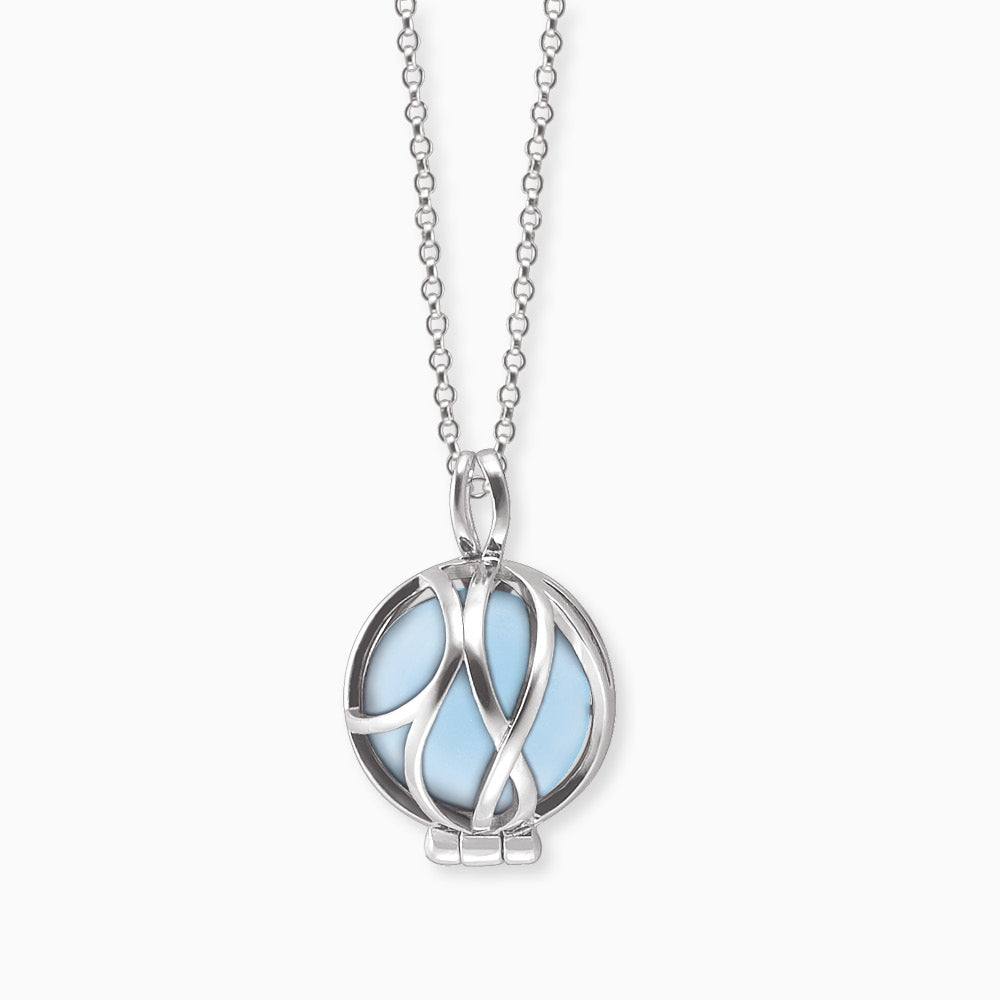 Engelsrufer Paradise collana argento 925 agata blu pietra energia