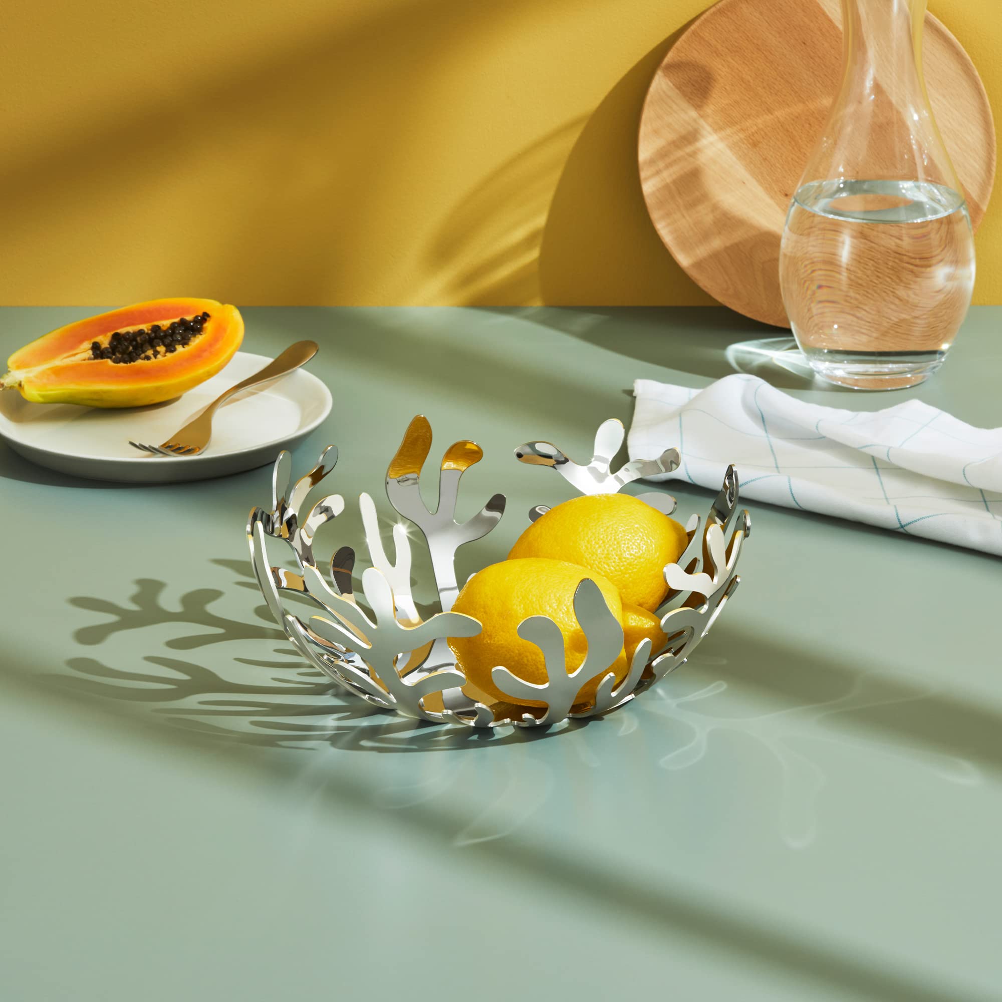 Alessi ESI01/25 Mediterraneo fruttiera acciaio 25 cm argento