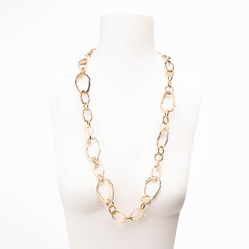 Chic Ad Hoc Collane Collana Catena Anelli Oro Lunga