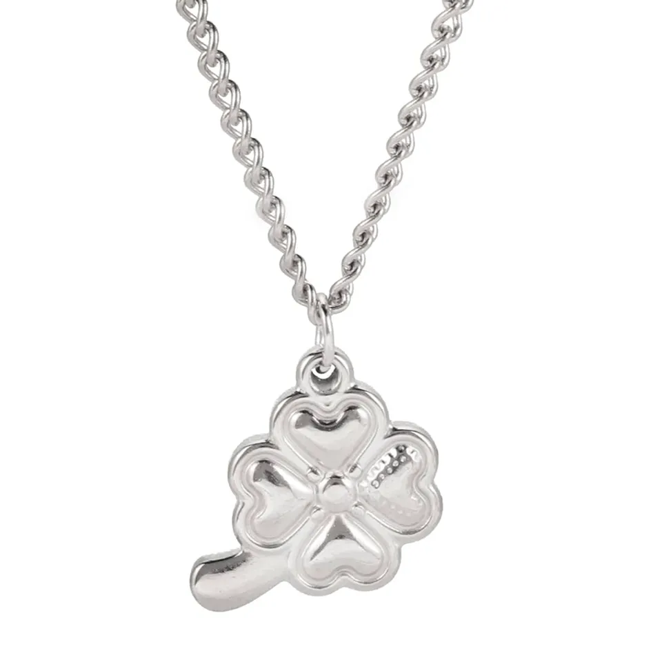 EUEAVAN Necklaces Collana Quadrifoglio Argento Amuleto