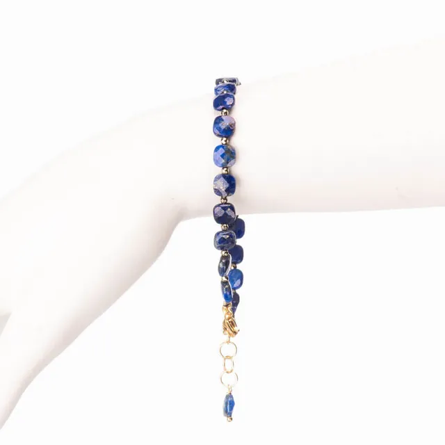Chic Ad Hoc Braccialetto lapis blu ematite e argento