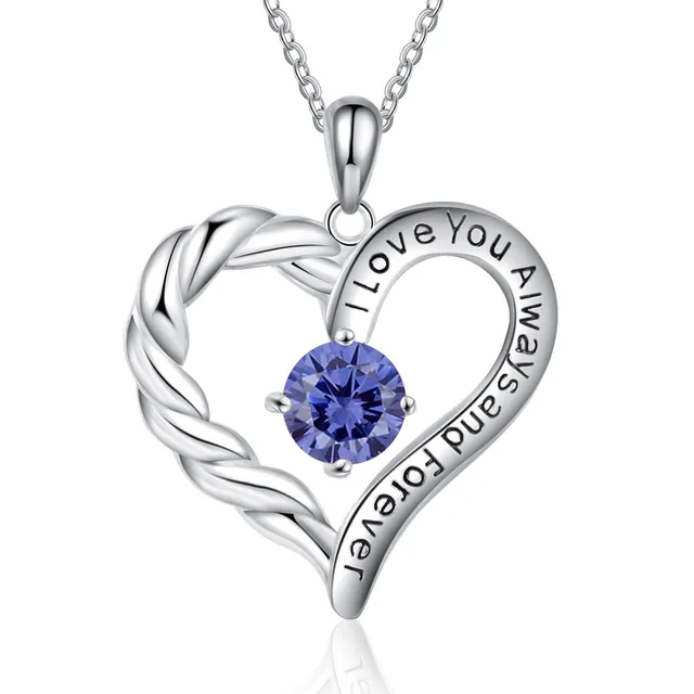 Jessemade Gioielli Collana Cuore Argento 925 Pietra Marzo