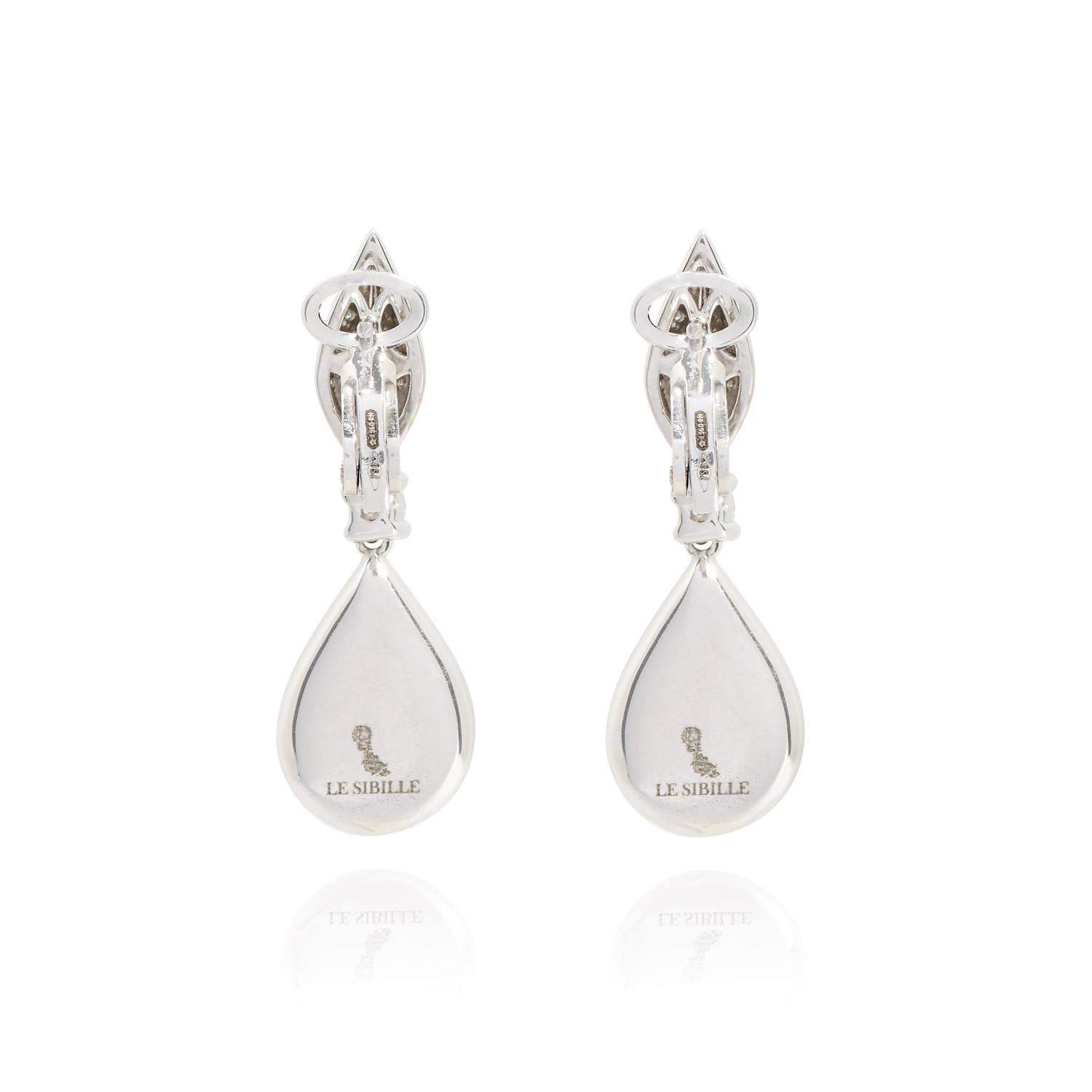 Le Sibille Kimono orecchini oro bianco diamanti 1.44 ct