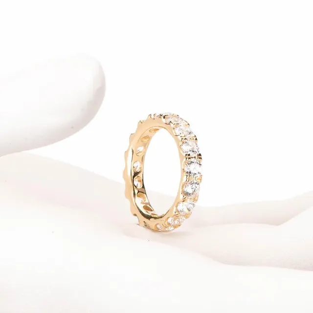 Chic Ad Hoc Anelli fede eternity oro zirconi brillanti
