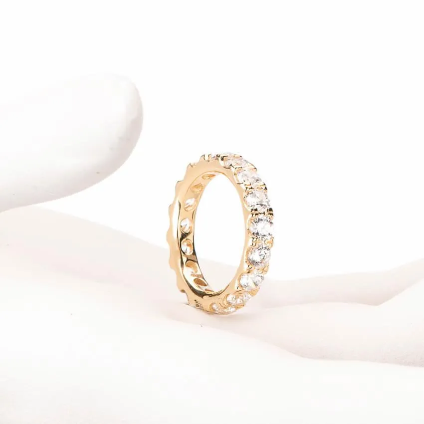Chic Ad Hoc Anelli fede eternity oro zirconi brillanti