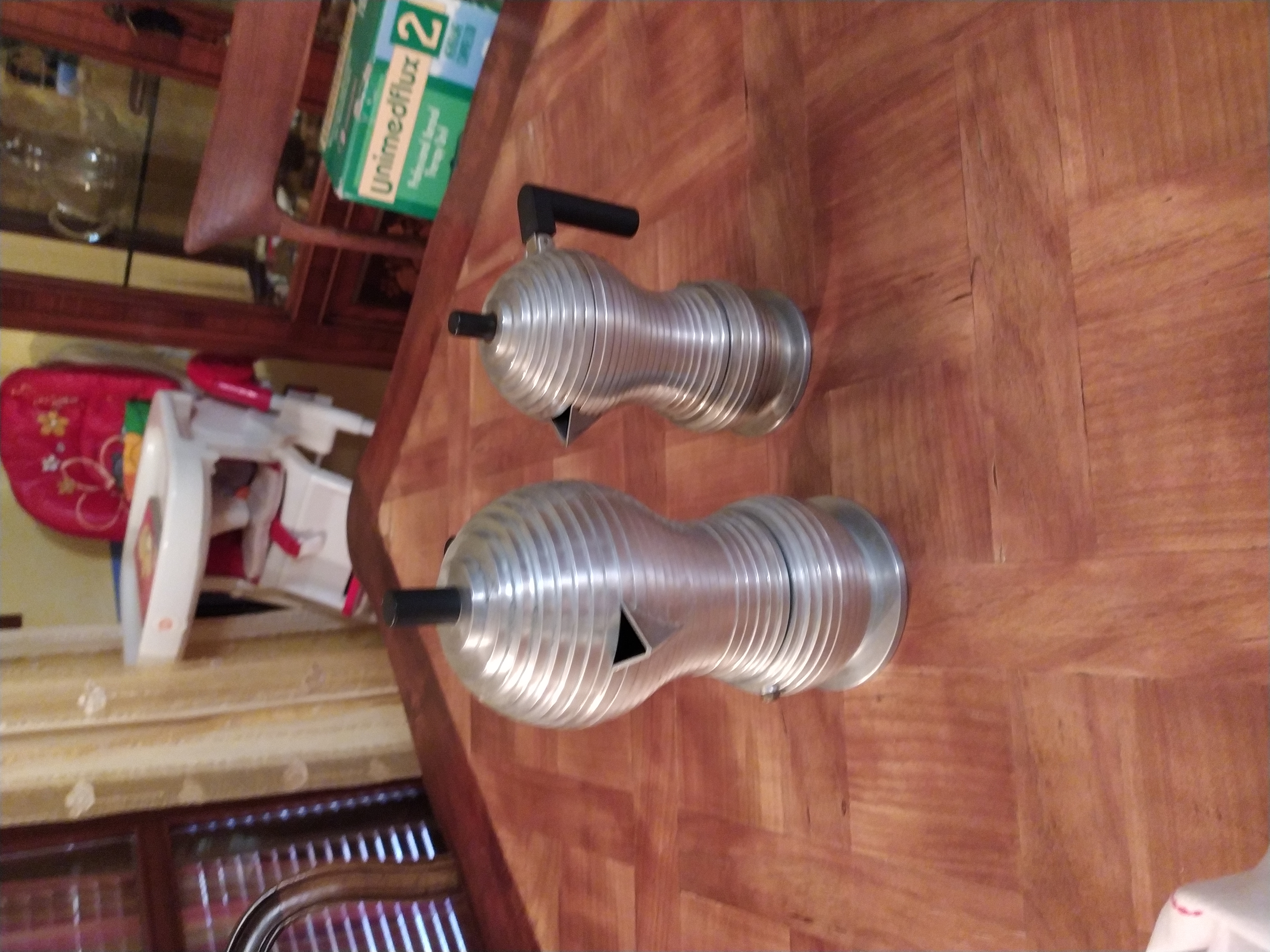 Alessi Pulcina Caffettiera Moka 3 Tazze Rossa Alluminio