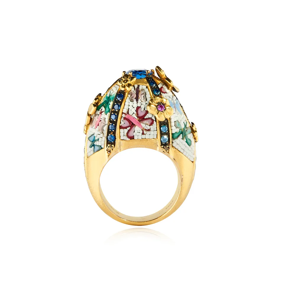 Le Sibille Butterfly anello oro zaffiri rubini diamante
