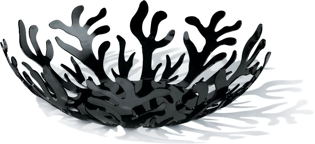 Alessi Mediterraneo ESI01/29 B fruttiera nera acciaio 29 cm