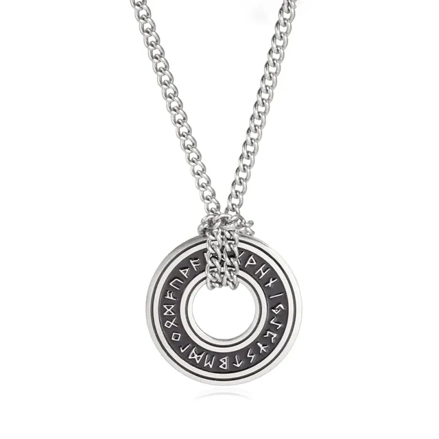 EUEAVAN Necklaces collana runa vichinga trecce argento