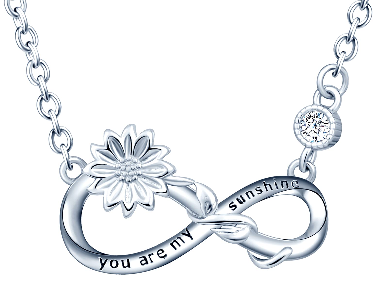 INFINIONLY Fashion Collana Girasole Argento 925 Infinito