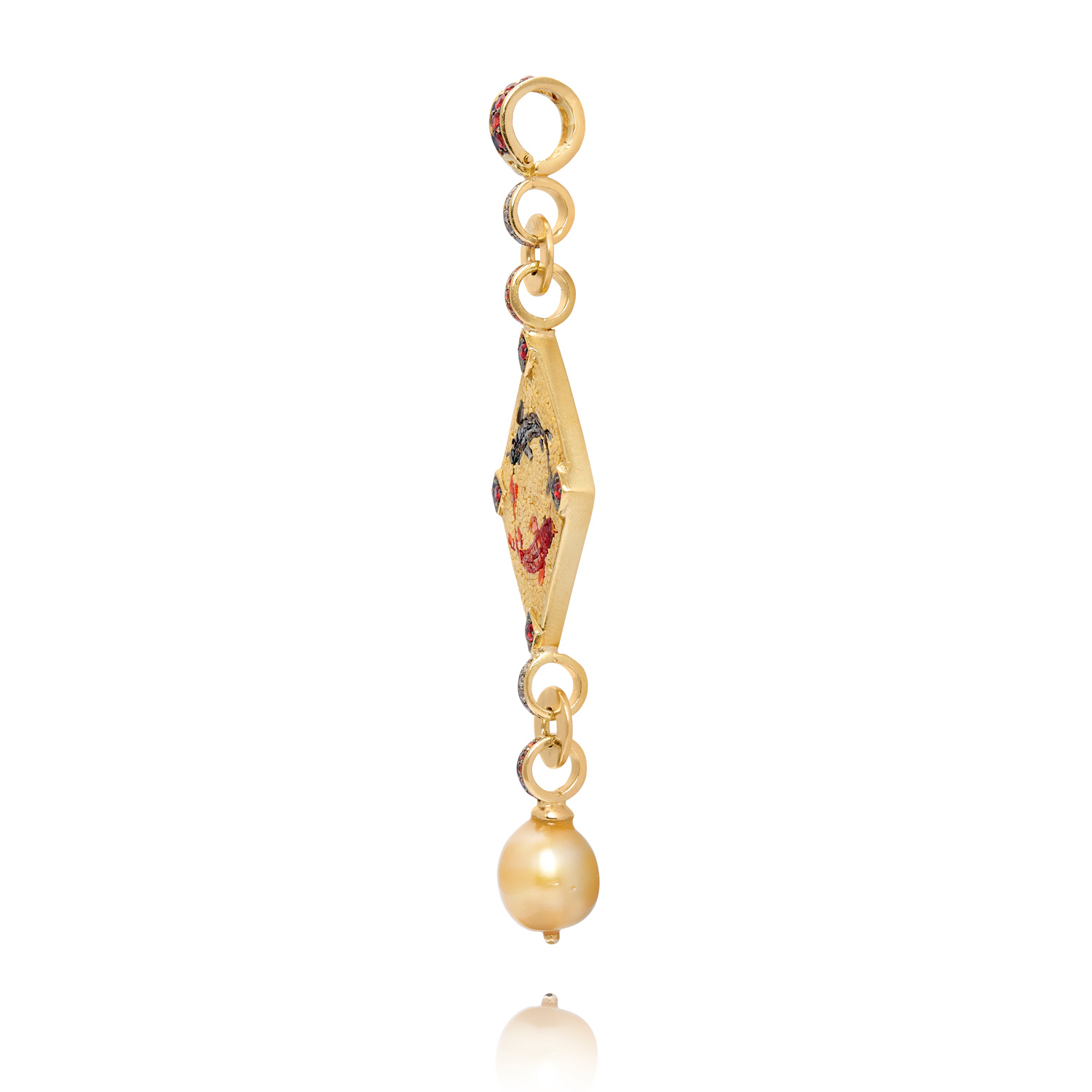 Le Sibille Koi pendente oro diamanti zaffiri perla