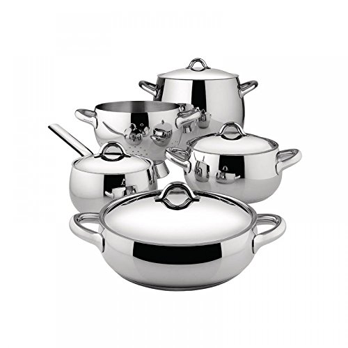 Alessi Mami SG100S7 set pentole acciaio 24 cm argento
