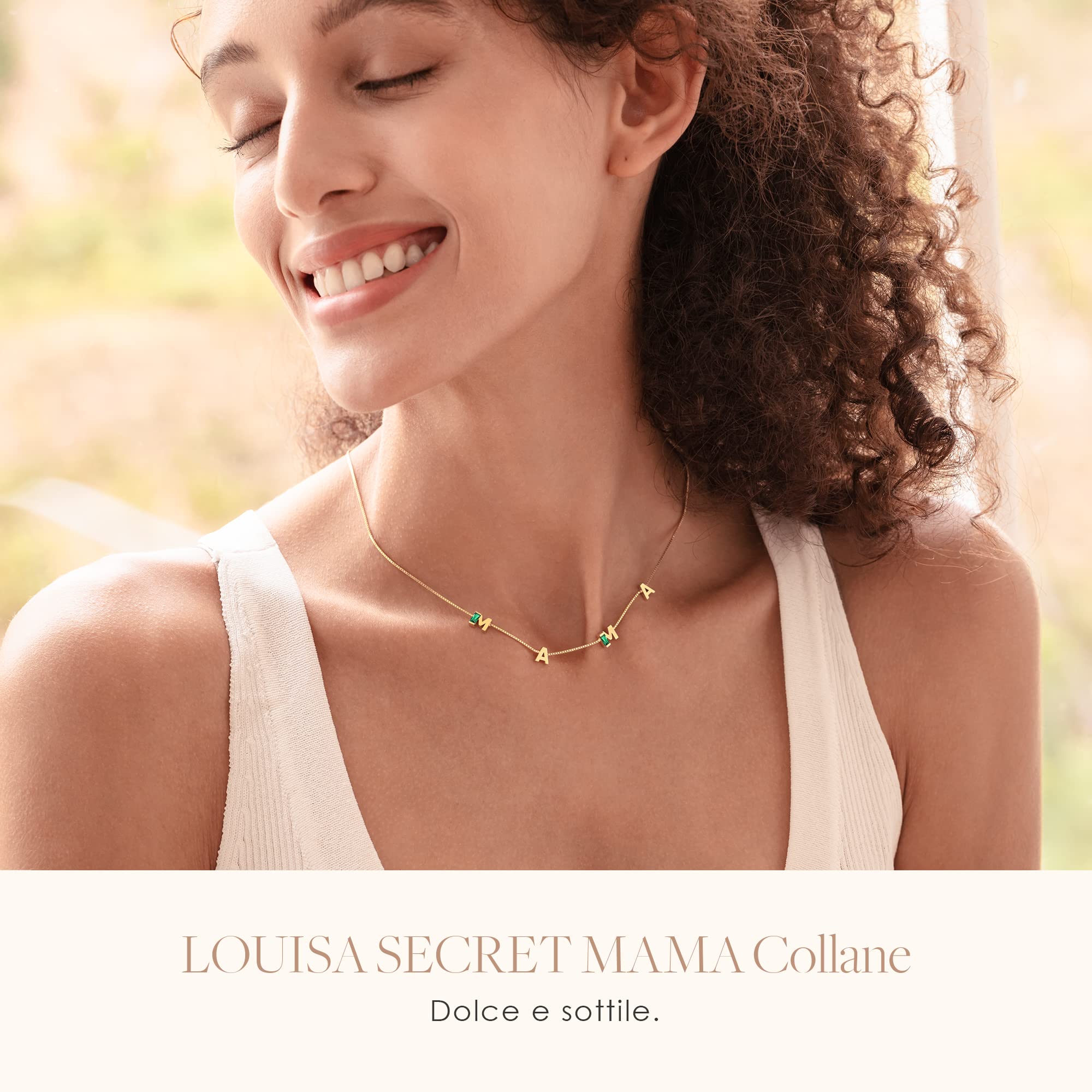 LOUISA SECRET Maman bracciale argento 925 verde zirconi