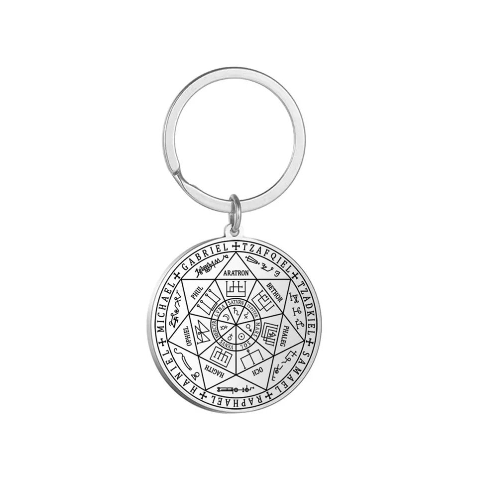 Eueavan 7 Arcangeli collana amuleto argento San Michele