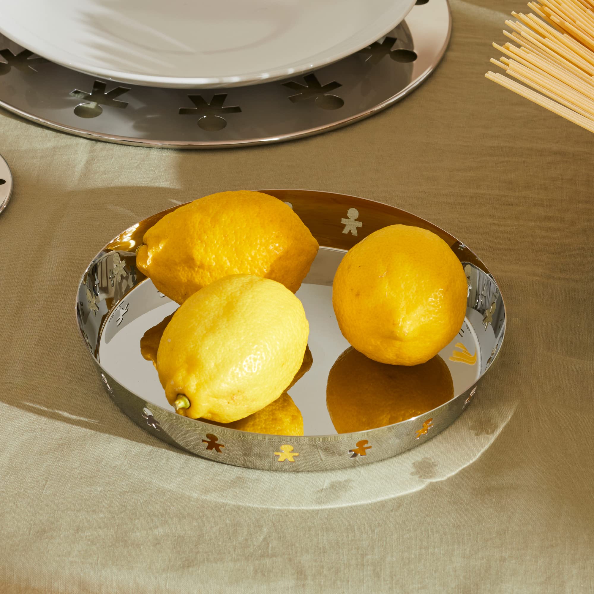 Alessi Mini Girotondo AKK78 Vassoio Rotondo Acciaio Ø21cm