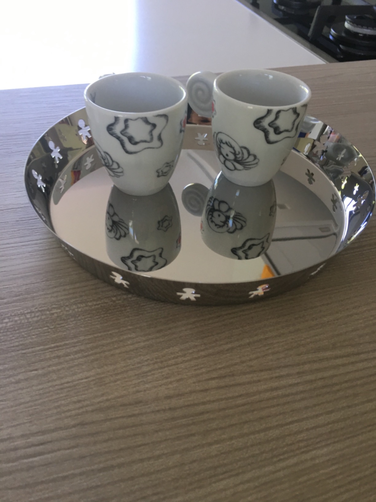 Alessi Mini Girotondo AKK78 Vassoio Rotondo Acciaio Ø21cm