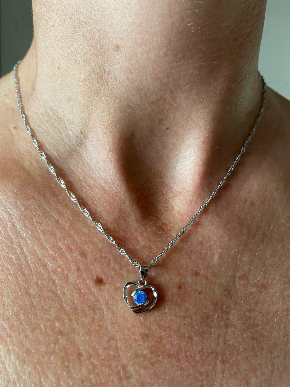 Infinionly collana cuore blu argento 925 45 cm