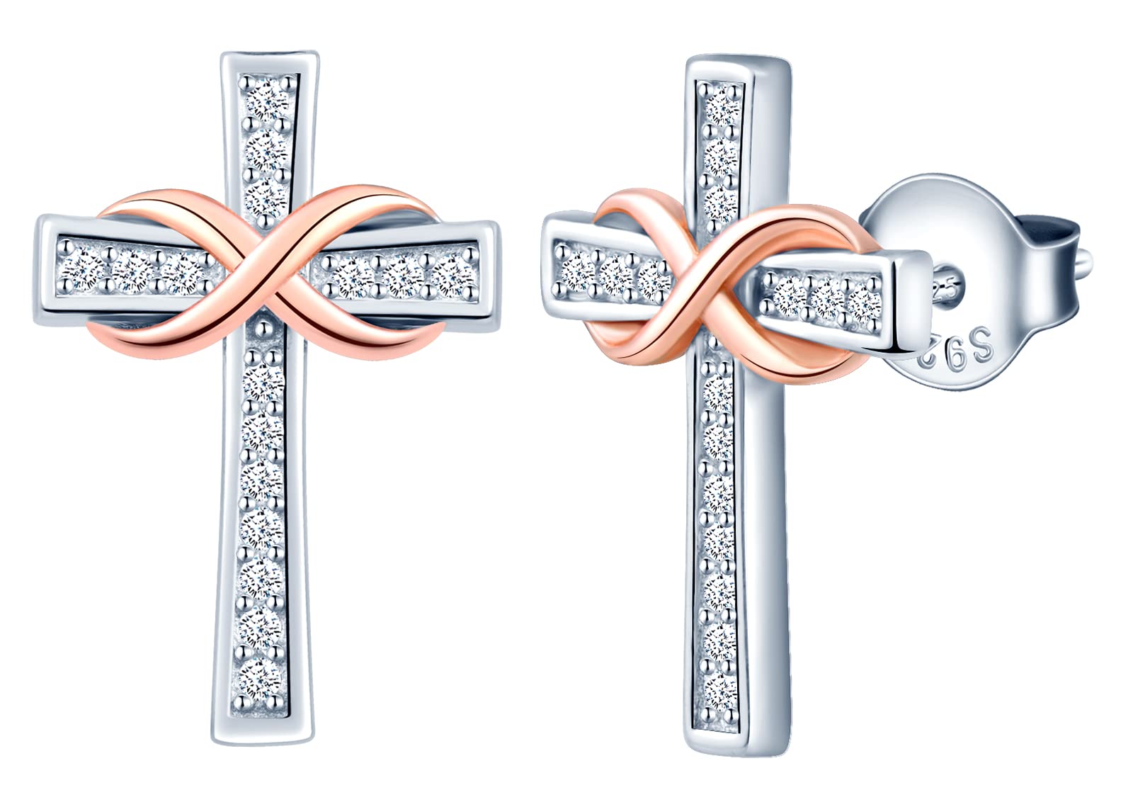 INFINIONLY Fashion Necklaces B-collane collana argento croce