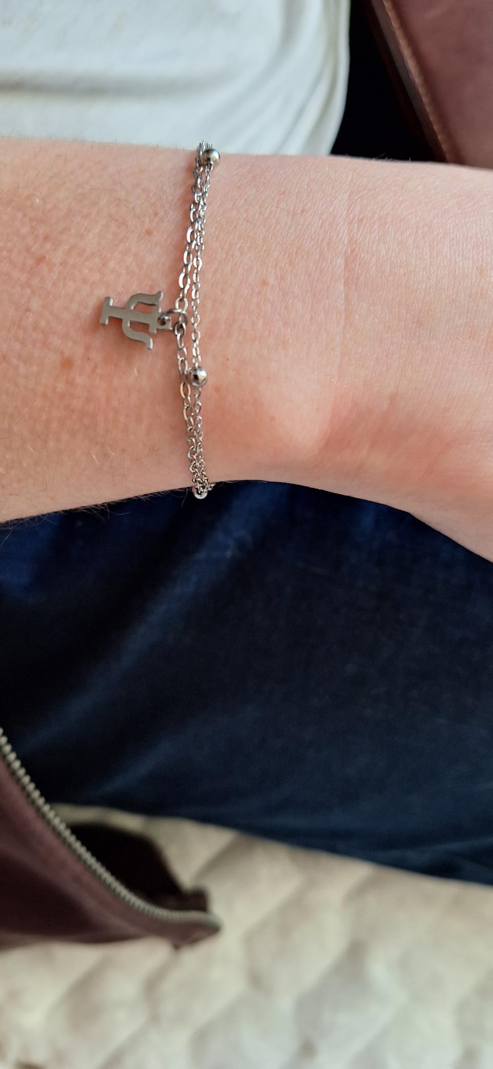 EUEAVAN bracciale Psi argento psicologia psicologo