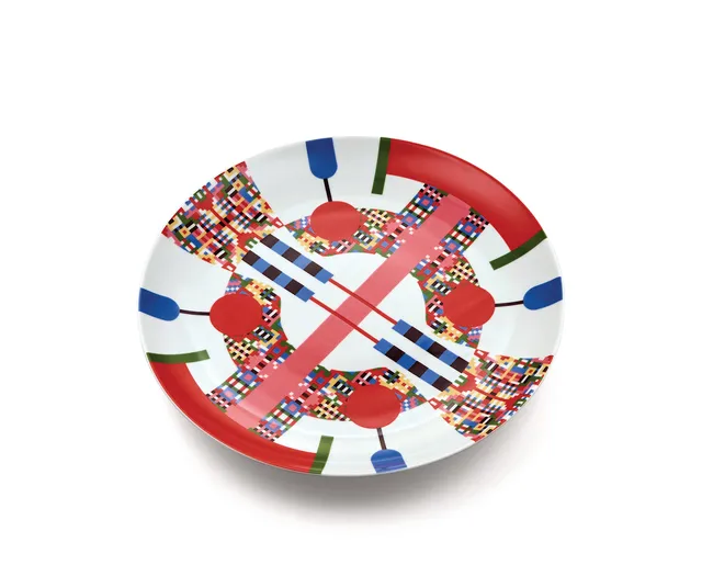 Alessi Holyhedrics ESA10 1 piatto dolci porcellana 30 cm
