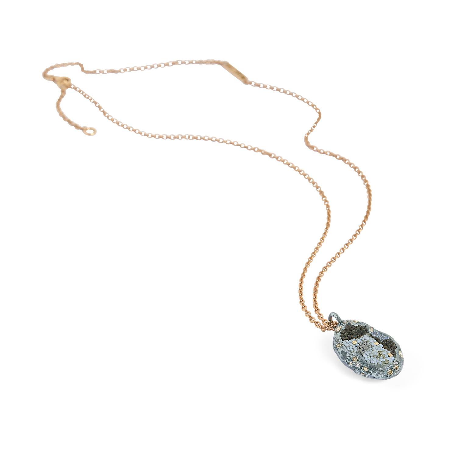Le Sibille Meteorite Collana oro rosa diamanti 0.37 ct